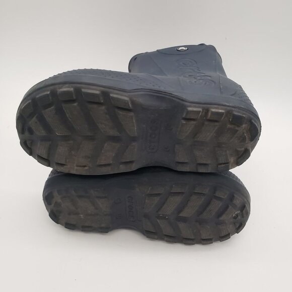 CROCS Kids Handle It Waterproof Boots Children’s size 13 Girls Boys Dark Blue - Picture 5 of 7
